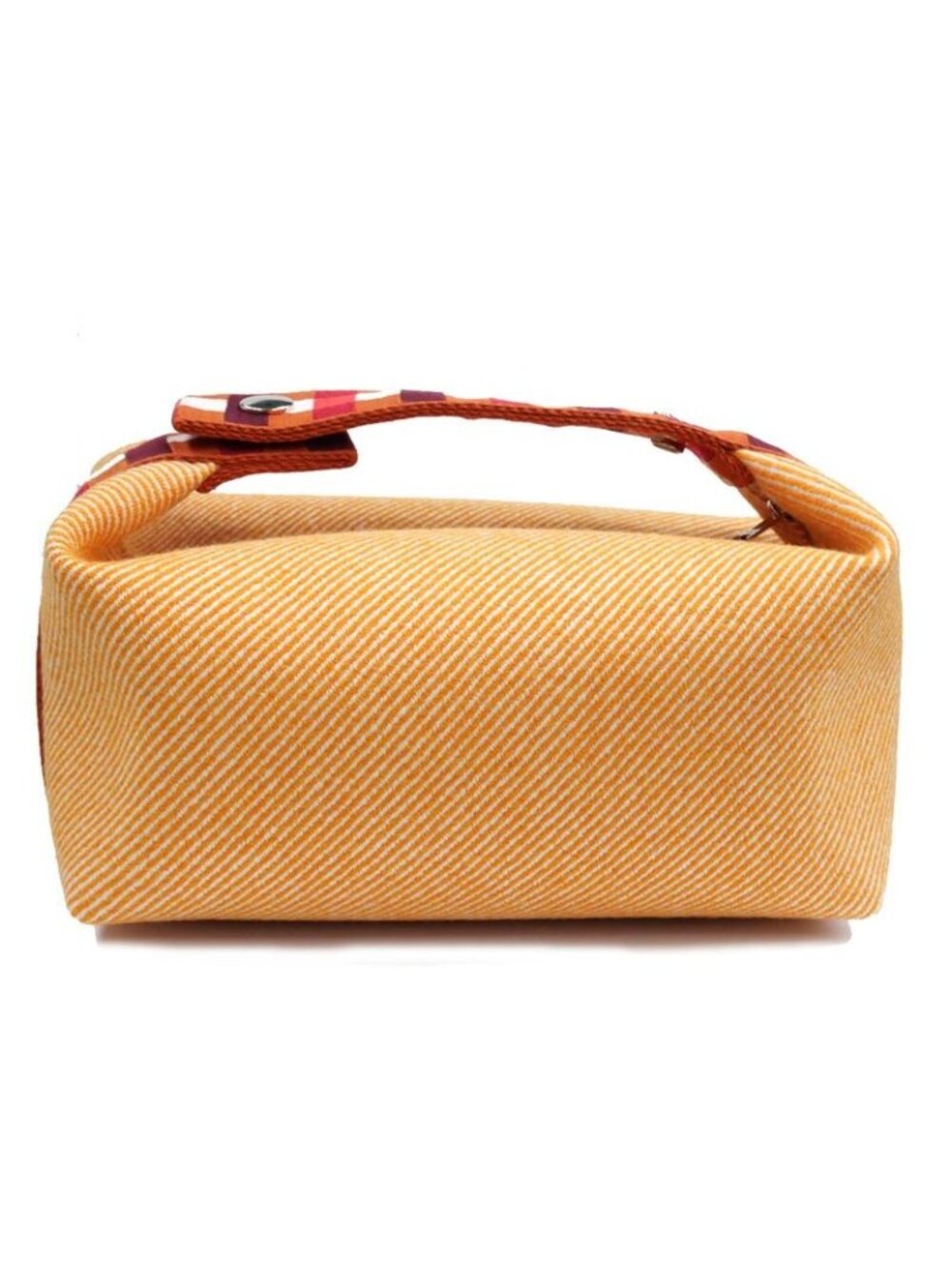 Hermes Brid A Black PM Au-carre Handbag Pouch Faube Orange - Picture 3 of 9